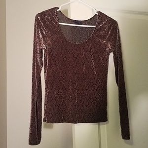 Velvet body fit top for female
